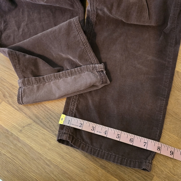 AE American Eagle Lightweight Corduroy High Waist Baggy Mom Pant Brown 6s - Picture 14 of 14